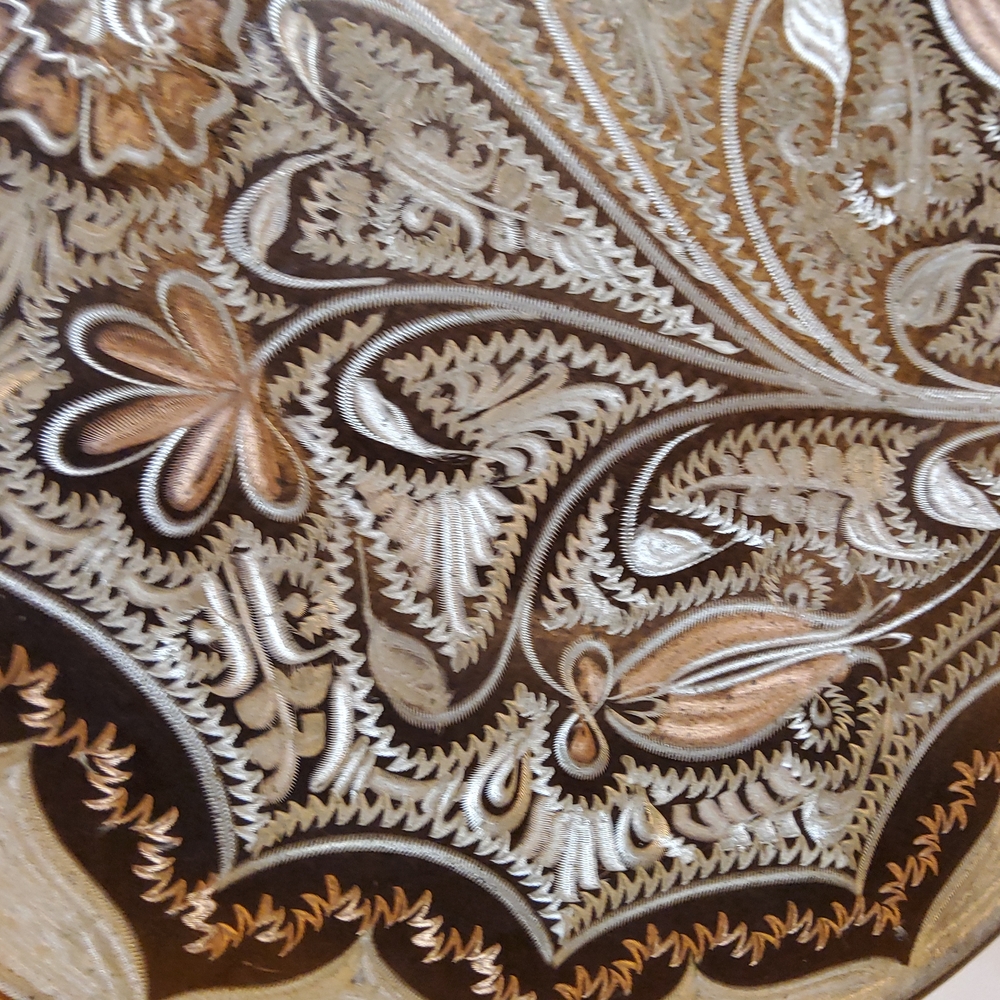 Vintage Copper Etched Wall Plaque - Picture 4 of 6